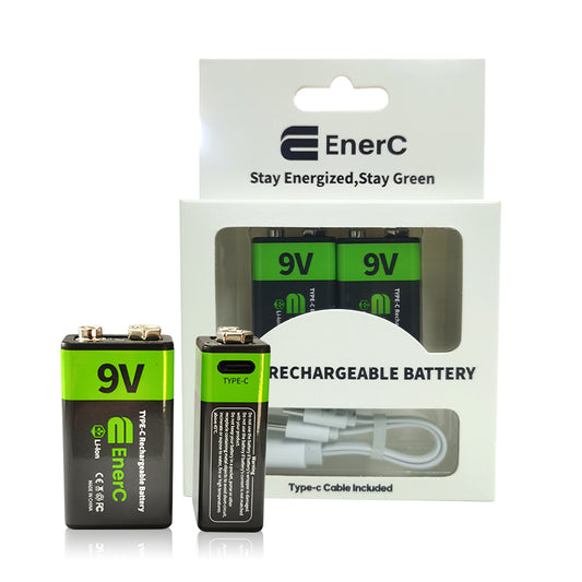 EnerC 9V Type-C Battery 2 pack (Coming Soon)